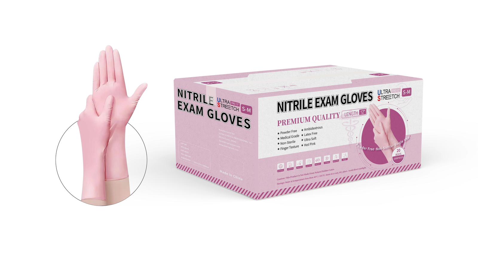 Ultra Stretch Nitrile Exam Gloves