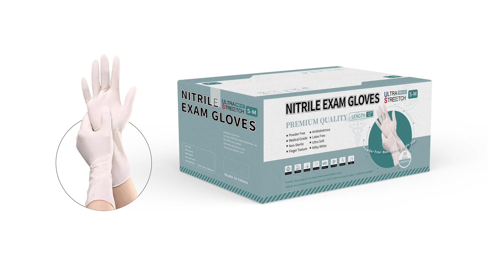 Ultra Stretch Nitrile Exam Gloves 2