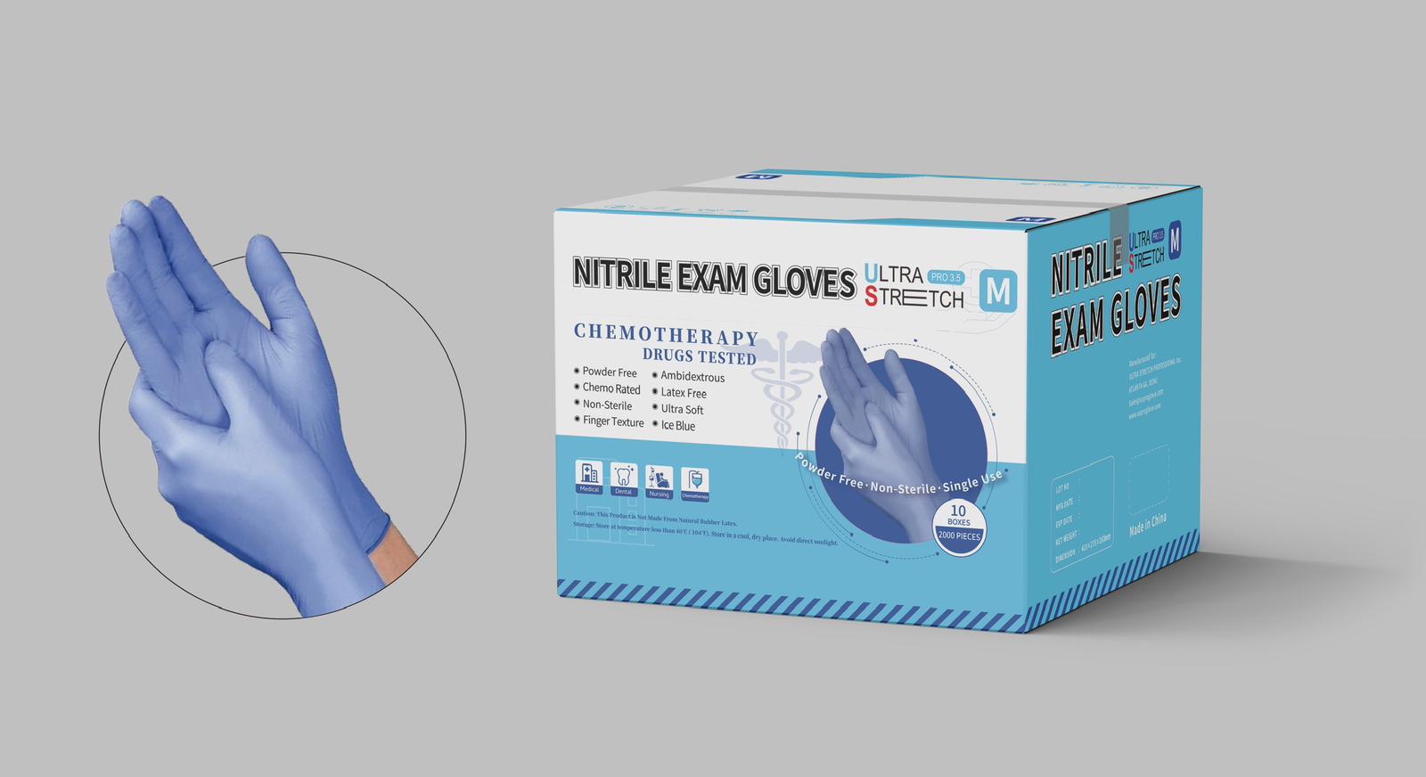 Ultra Stretch Nitrile Exam Gloves 5